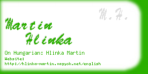 martin hlinka business card